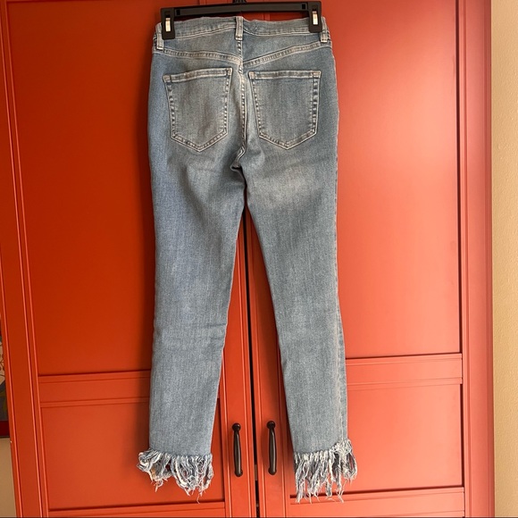 Free People Denim Great Heights Frayed Fringe Skinny Jeans - Picture 9 of 12